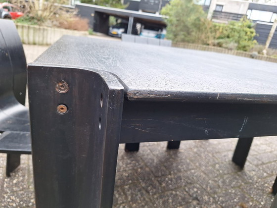 Image 1 of Striptafel met 4 stoelen - Gijs Bakker Castelijn - 1970
