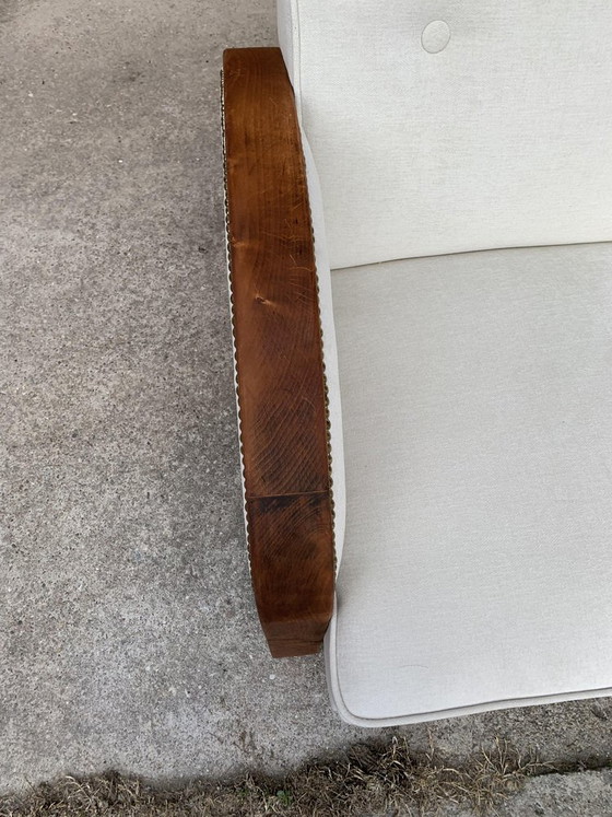 Art Deco Beige Lounge Chair, 1920s – Armchairs, Wood (photo 7 of 8)
