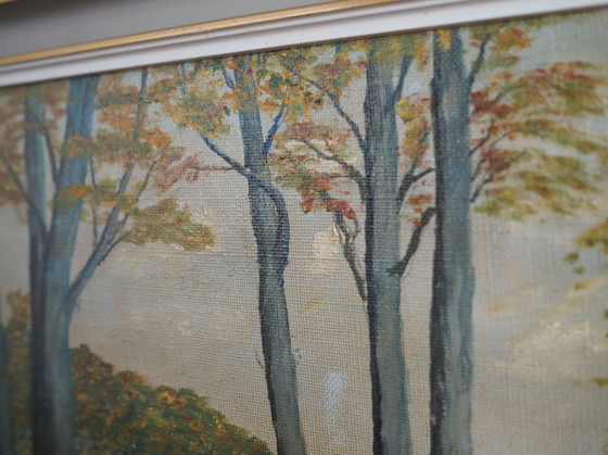 Image 1 of Painting „The Road to the Forest”, Scandinavian design, 1960s