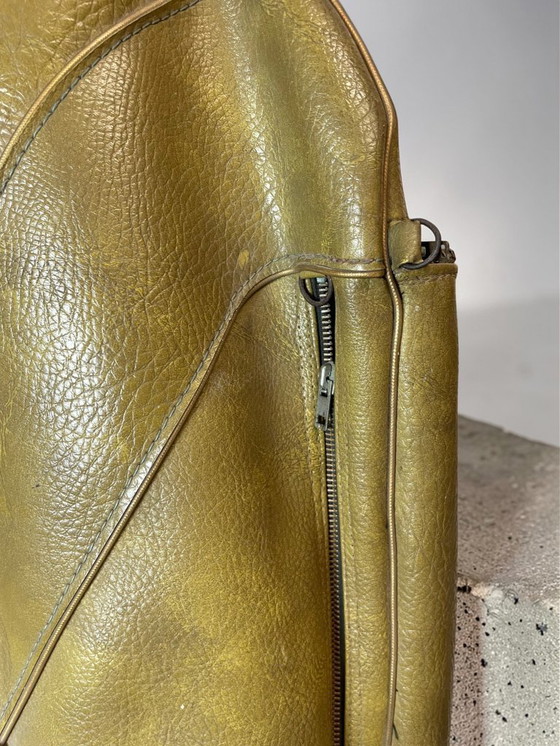 Image 1 of Borsa da golf vintage in similpelle invecchiata