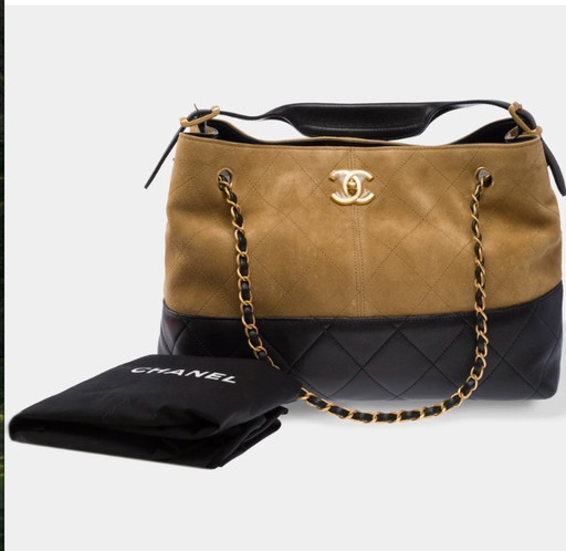 Sac CHANEL en Suède Beige - 103487