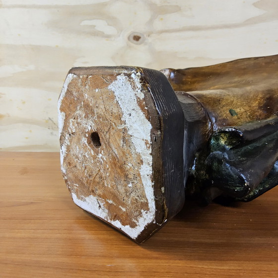 Image 1 of Antico busto di donna in gesso Art Nouveau (ca. 1900) Statua romantica francese/belga