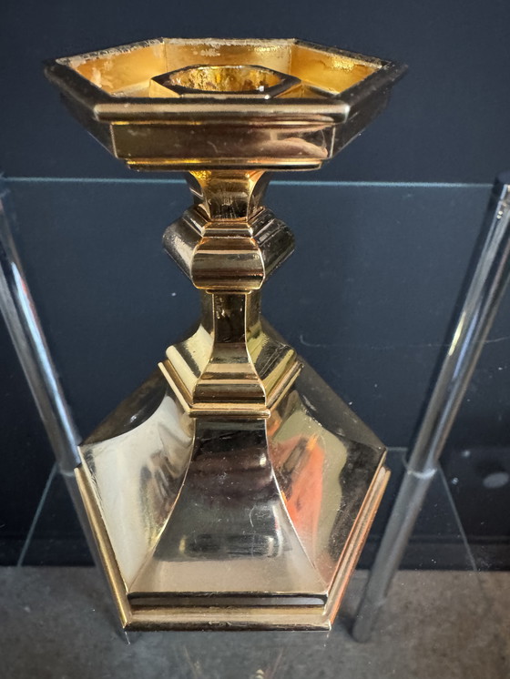 Image 1 of Candeliere Nagel placcato oro degli anni '70