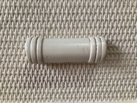 Image 1 of Vintage gebroken wit rotan, bamboe ladekast, jaren 80