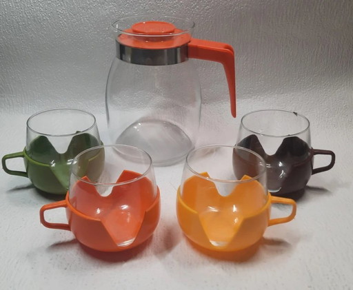 (W013) Bellissimo set da caffè/tè olandese/tedesco vintage – stile retrò anni '70!