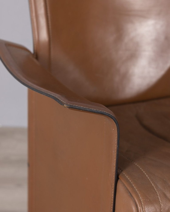 Image 1 of 1970s leather sofa, 'korium' designed by Tito Agnoli for Matteo Grassi