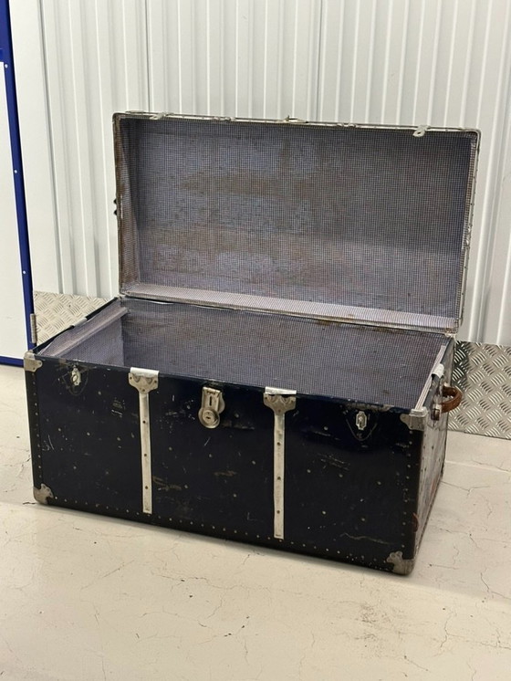 Image 1 of Coffre de cabine/coffre à couvertures ancien