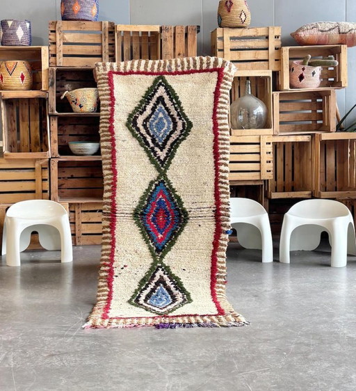 Tapis Beni Ouarain en laine authentique 200cmx100cm