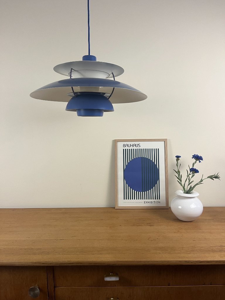 Vintage Louis Poulsen PH5 - rare blue - Poul Henningsen - Danish
