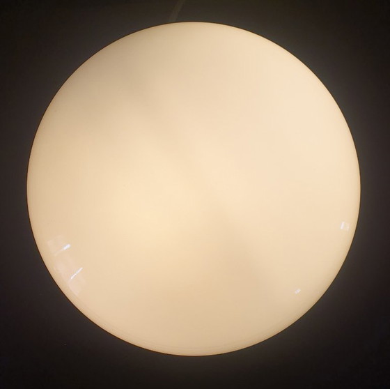 Image 1 of Vintage Bauhaus-style ceiling/wall lamp made of opal glass.