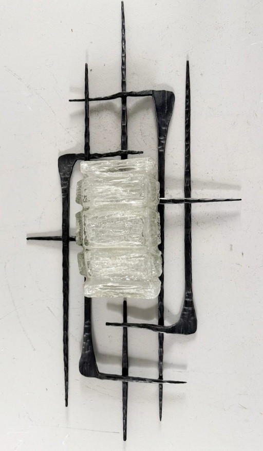 Applique murale sculpturale de style brutaliste, Allemagne, Honsel Leuchten, années 1960