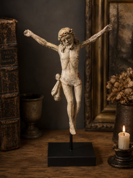 18th Century Polychrome Wooden Corpus Christi Figure