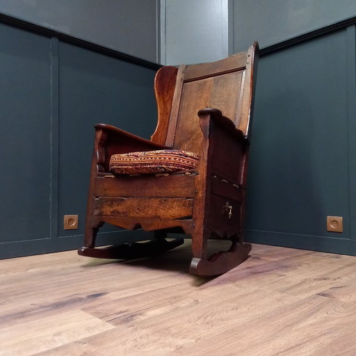 Fauteuil à bascule, fauteuil à bascule pour agneaux, chaise de berger en chêne