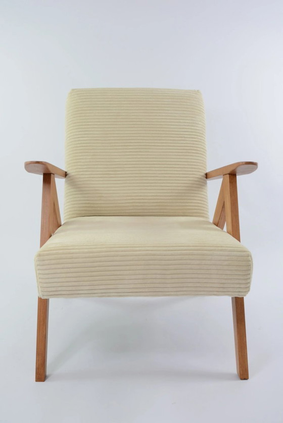 Image 1 of KOMPAS corduroy fauteuils - teak