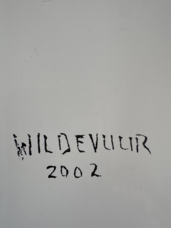 Image 1 of Grande piatto da parete di Maya Wildevuur "Sulle ali" (2002)