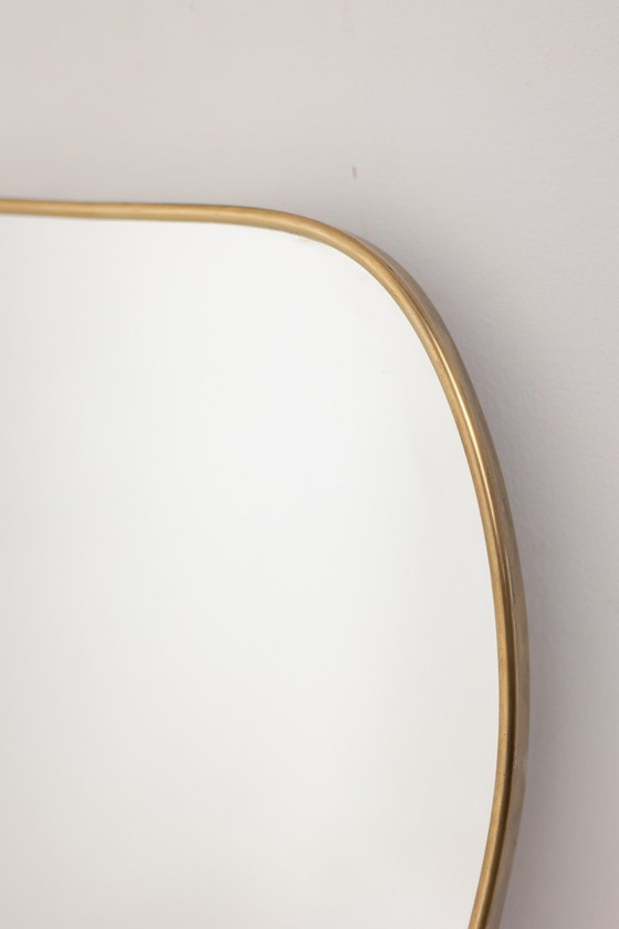 Image 1 of Pair of Mirrors in the Taste of Gio Ponti. Circa 1970.
