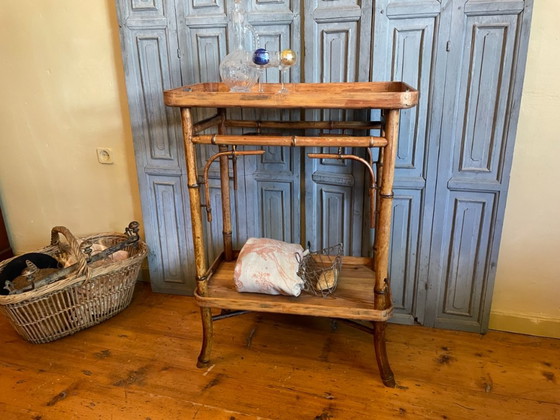 Tea Trolley Table A Tisane Vichy Antique, Side tables, Bamboo, Brown (photo 21 of 22)