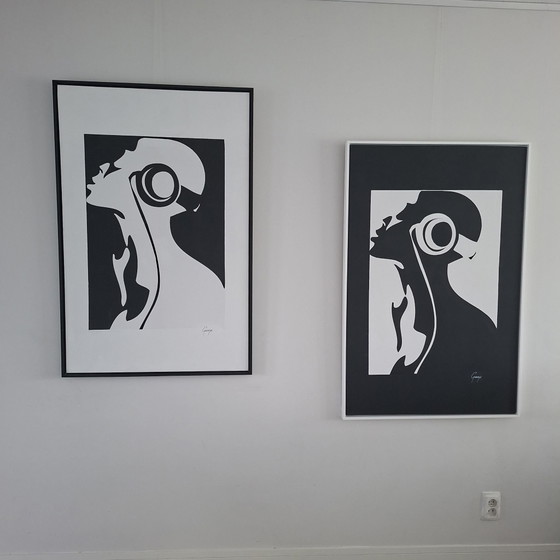 Quadro in cornice a giorno. – Arte, Carta, Legno (photo 4 of 5)