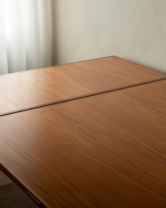 Image 1 of Danish Modern Teak Extendable Dining Table Model 24 by Ansager Møbler, 1960s