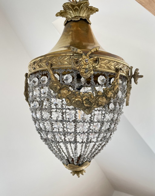 Klassische französische Kronleuchter-Pendelleuchte im Stil Louis XVI.