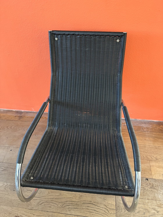 Image 1 of Icono de diseño: Sillón Tecta D35 - Piel negra y cromo