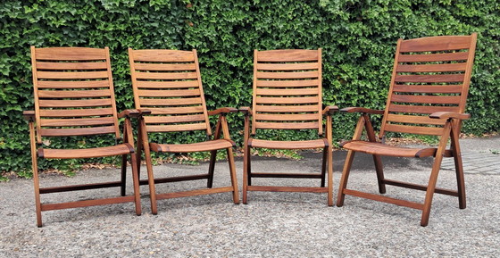 Image 1 of 4 Royal Botania Teak stand-up chairs, folding