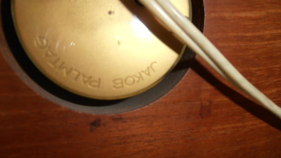 Image 1 of Jakob Palmtag +/- '30-40 - Brass/Wood table clock, 220v