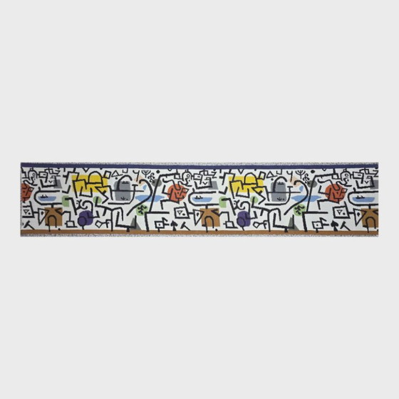 Tapiz tejido a mano Rich Harbour de Paul Klee | Arte textil de lana y algodón (31,5 × 163 pulgadas) (photo 8 of 10)