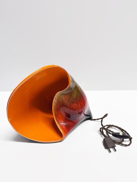 Image 1 of Vallauris ceramic seashell lamp. France, 1970s