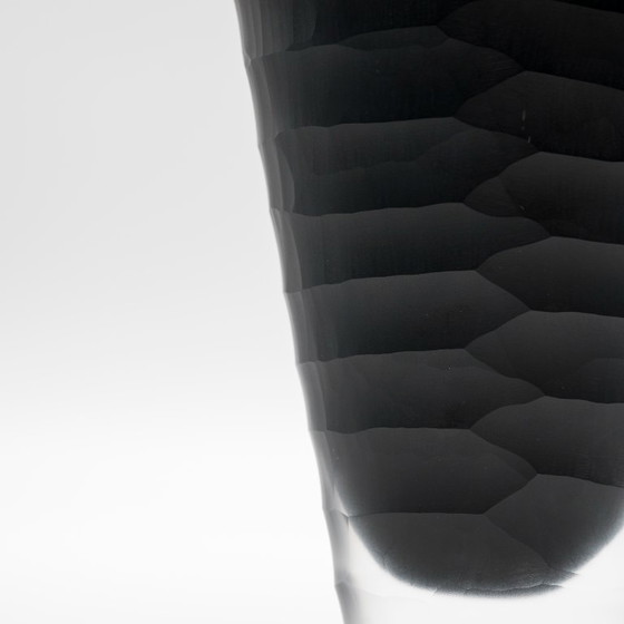 Image 1 of Vaso ovale in vetro nero Hutschenreuther EASY 20 cm, fatto a mano, modello postmoderno