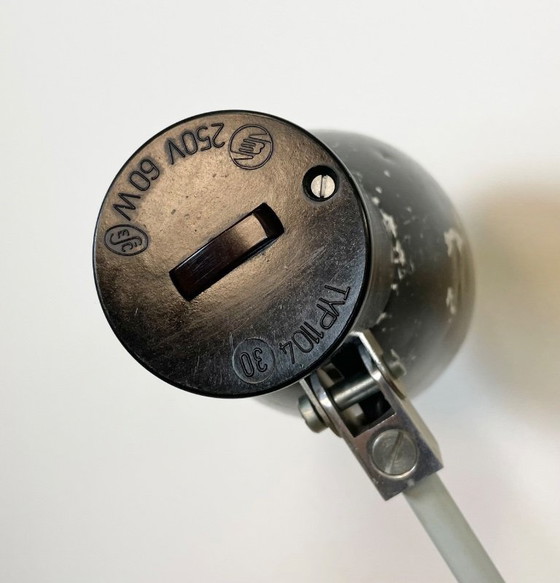 Image 1 of Lampada da tavolo industriale nera di Elektrosvit, anni '70