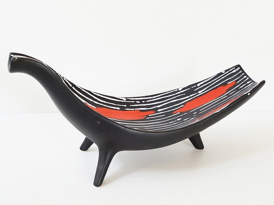 Image 1 of GABRIEL FOURMAINTRAUX DESVRES ZOOMORPHIC CERAMIC FRUIT BOWL 1950 VINTAGE