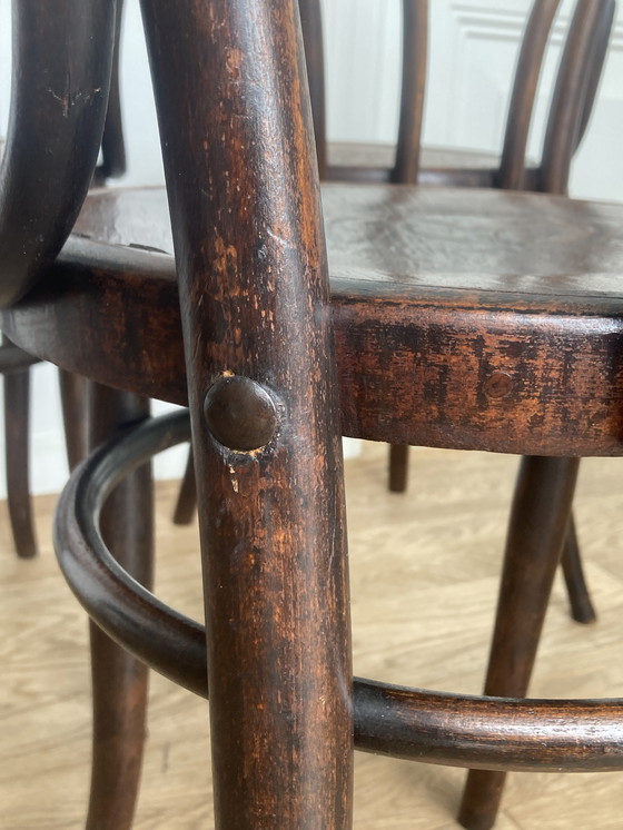 Image 1 of 6x Thonet No. 18 Chairs By Fischel, Ca. 1920