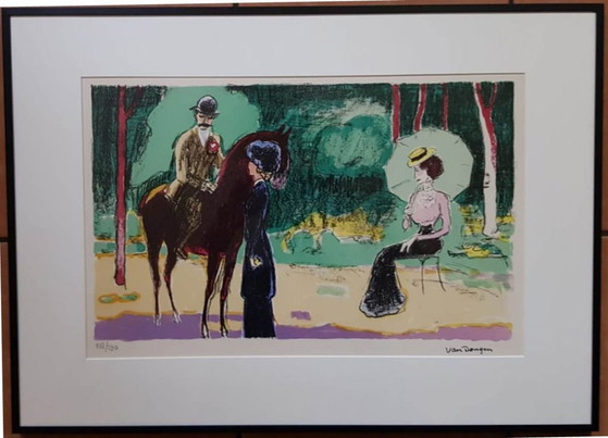 Image 1 of Kees van Dongen (1877) Farblithographie „Meeting Woods“ Ges Gen