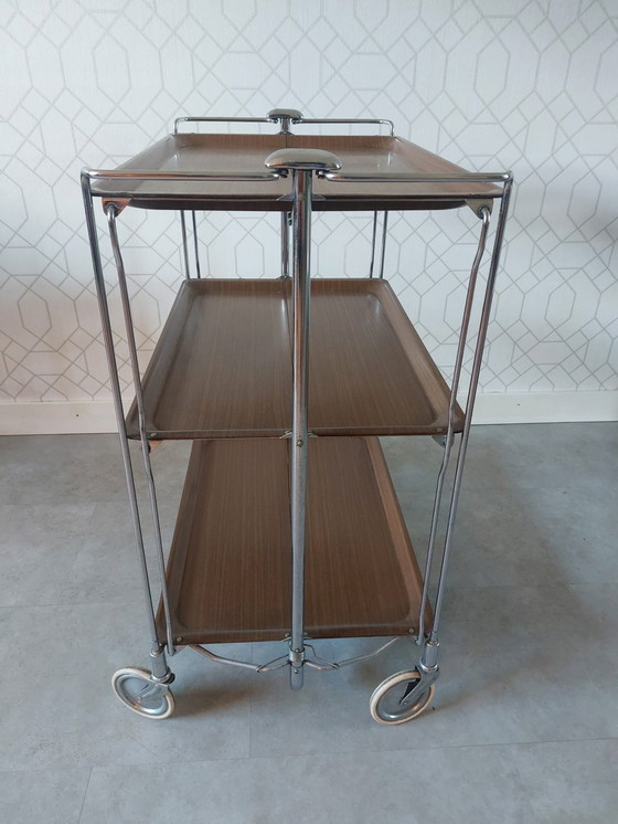 Image 1 of Vintage folding serving trolley