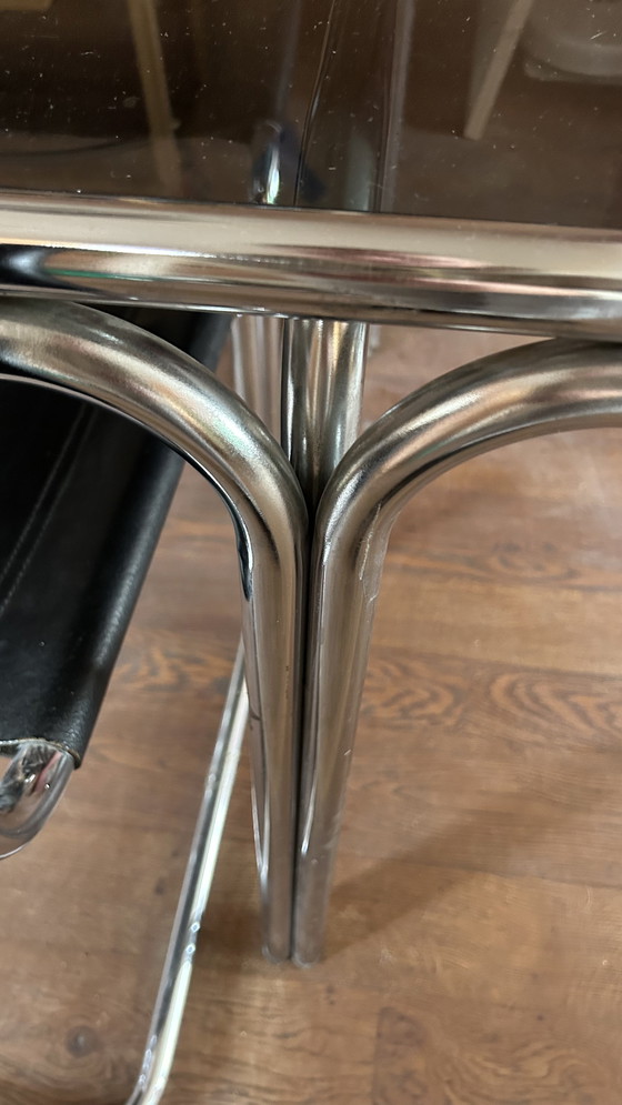 Image 1 of Mesa de comedor Tacke cromada con 4 sillas réplica de Mart Stam