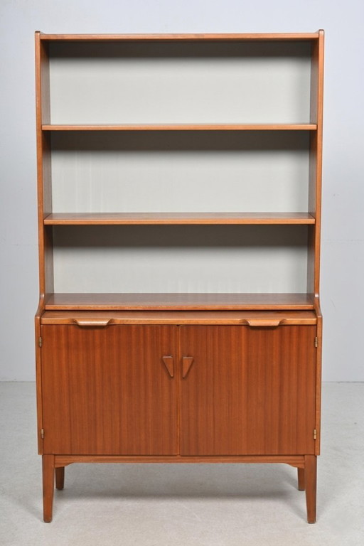 Vintage mahoniehouten boekenkast van Hugo Troeds, Zweden, jaren 60.