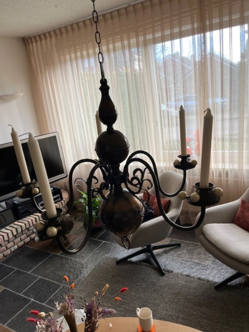 Historic copper chandelier