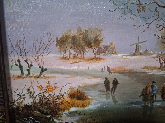 Image 1 of Paisaje invernal Óleo sobre lienzo