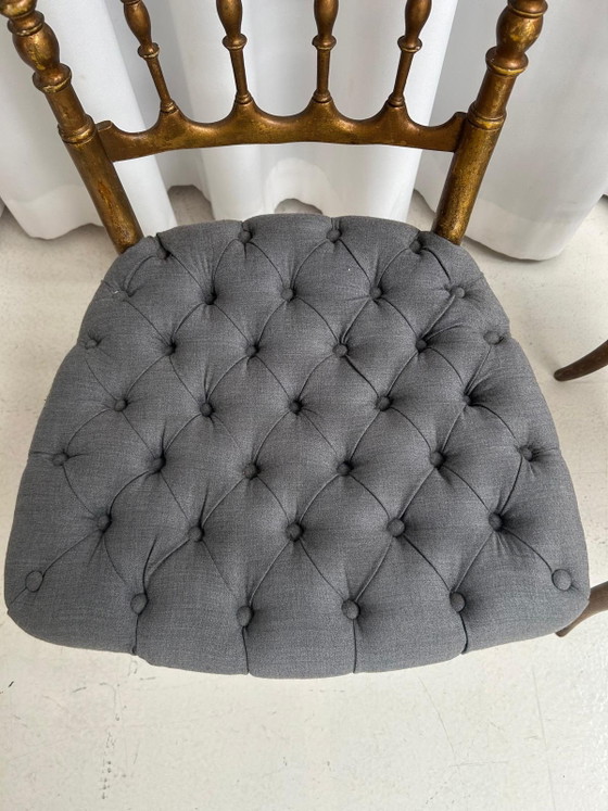 Napoleon Salonstuhl 4 Stück – napoleon salon stoel, Esszimmerstühle, Wood, Velvet (photo 7 of 8)