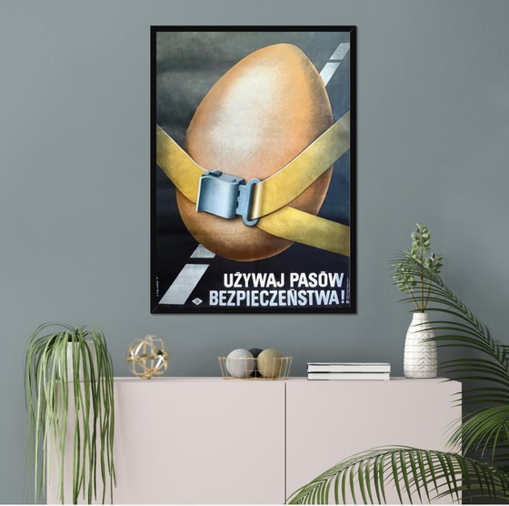 Image 1 of Używaj Pasów Bezpieczeństwa Poster J. Tylman 1981 (Polish Poster Artist)