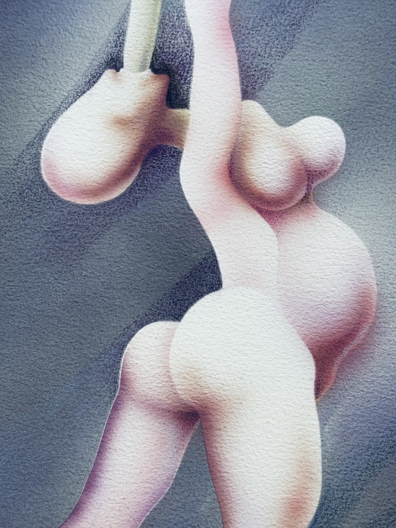 Image 1 of Yvon Adam raro cuadro erótico circa 1985 - enmarcado