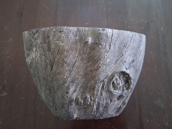 Image 1 of Faux Bois flower pot