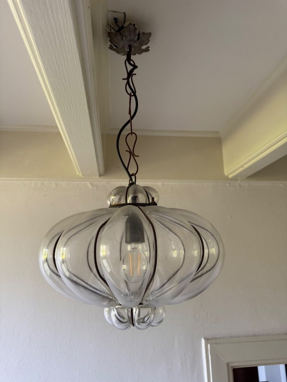 Image 1 of Lampada a sospensione a gabbia veneziana