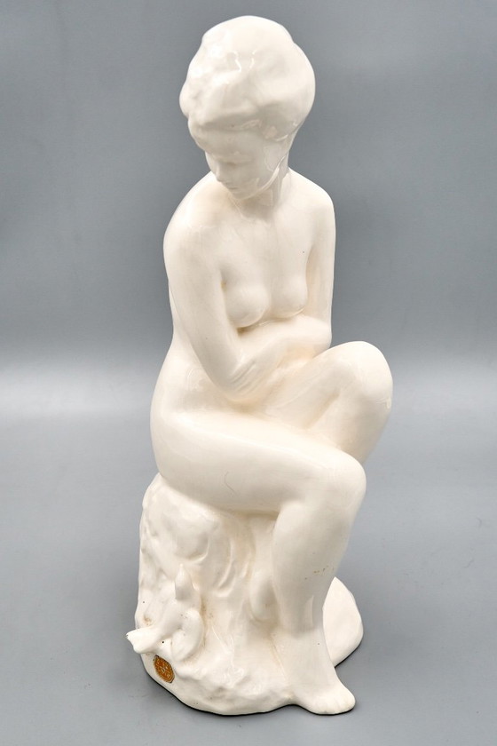 Ceramic Woman Figure, Jihokera Bechyně, 1986, Czechoslovakia – Sculpture (photo 10 of 19)