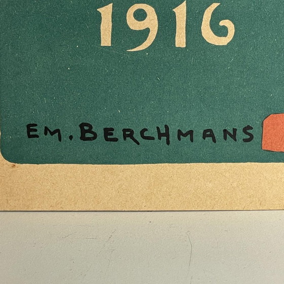 Jugendstil Kaufen Sie die Blume der diskreten Hilfe Lithographie Poster von Émile Berchmans für La Meuse, (photo 7 of 12)