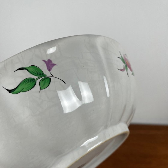 Image 1 of Set de 4 assiettes plates + 1 saladier Luneville Reverbere Yvonne