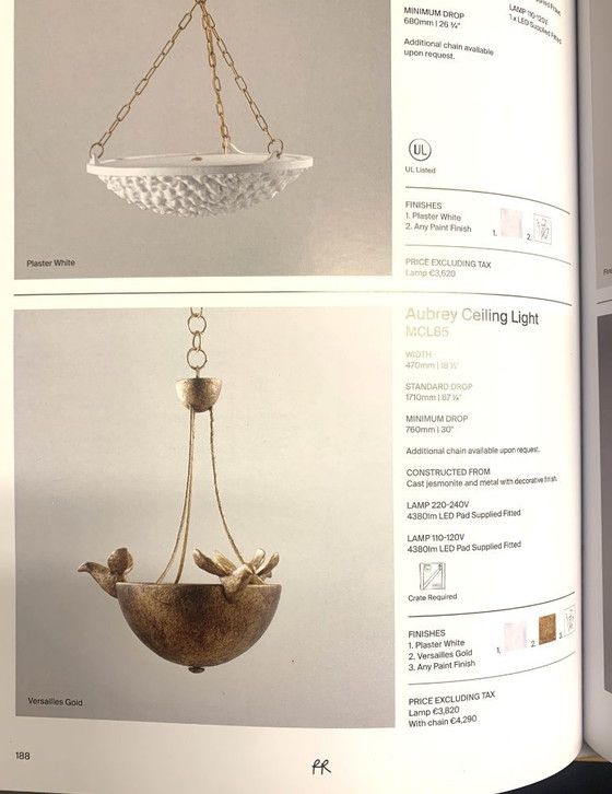 Abajour Porta Romana White - Aubrey Ceiling Light – Pendant lamps, Metal (photo 4 of 5)