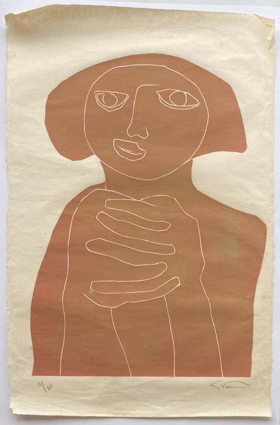 Image 1 of Libbe Venema - Vintage Linocut - 1970s/80s