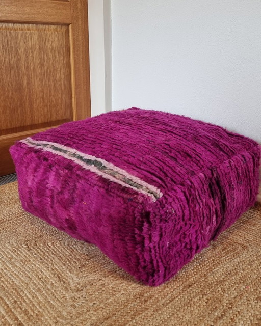Pouf berbero vintage, cuscino da seduta bohémien
